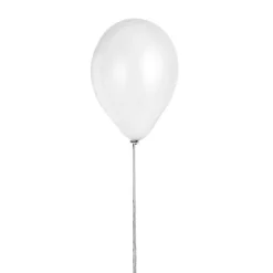 Pre Cut Balloon Ribbon with Clip Pk25 Metallic Silver (1.5m)