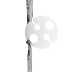 Pre Cut Balloon Ribbon with Clip Pk25 Metallic Silver (1.5m)