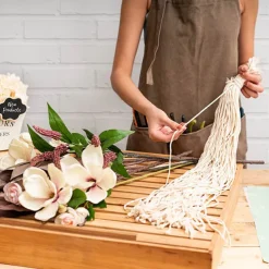 Pre-Cut Cotton String White Bundle 100 (3mm x 70cm Long)