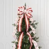 Pre-Made Bow Luxury Tree Topper Red & White (33Wx113Lcm)