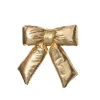 Pre-Made Bow Puffy Cushion Large Metallic Gold (20Wx24cm)