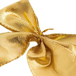 Pre-Made Bow Ribbon Small Pack 6 Gold (10*10cm)