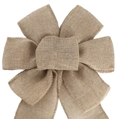 Pre-Made Bow Ribon Bow Linen 6 Loops Brown (20Wx26L)