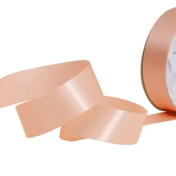 Premium Poly Florist Ribbon Satin Pearl Peach (30mmx50m)