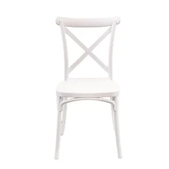Premium Resin Event Cross Back Chair White (47.5x90cmH)