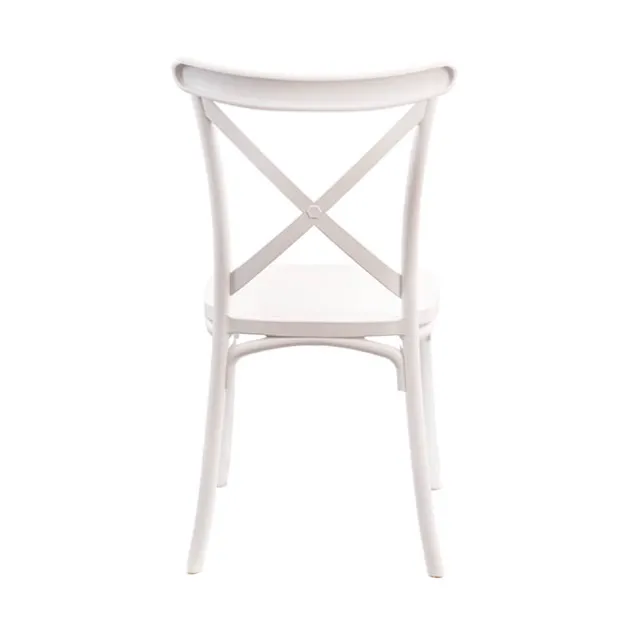 Premium Resin Event Cross Back Chair White (47.5x90cmH)