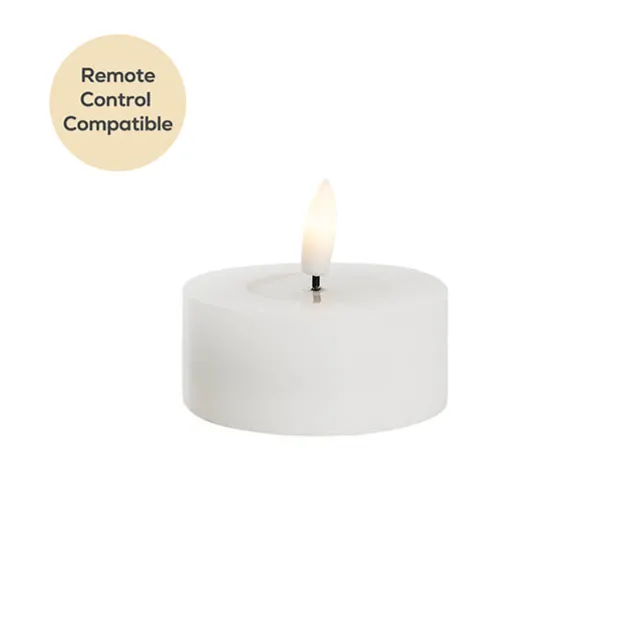 Premium Wax LED Trueflame Tealight Candle 2PK White 7DX3cmH