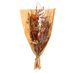 Preserved Dried Mixed Flower Bouquet Orange (38cmH)