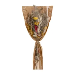 Preserved Dried Mixed Flower Arrangement Yellow (55cmH)