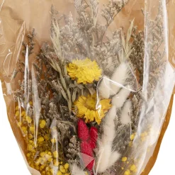 Preserved Dried Mixed Flower Arrangement Yellow (55cmH)