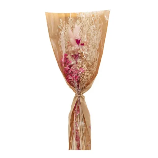 Preserved Dried Mixed Flower Arrangement Soft Pink (55cmH)