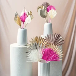 Preserved Dried Palm Spear Leaf Hot Pink (45-50cmH)