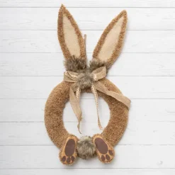 Rabbit Wreath Brown (30x54cmH)