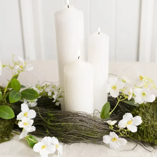 Raspberry Flower Spray White (65cmH)