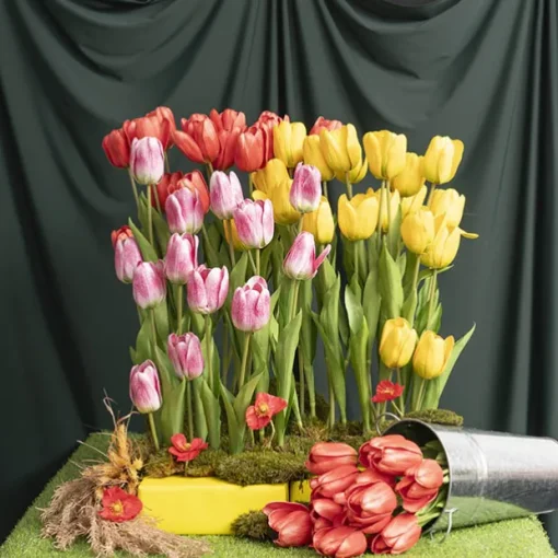 Real Look Tulip Yellow (6cmDx63cmH)