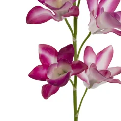 Real Touch Singapore Orchid x5 Flowers Fuchsia (64cmH)