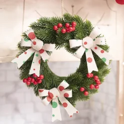 Real Touch Traditional Pine Wreath Green (25cmD)