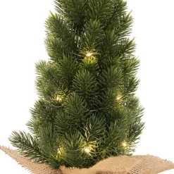 Real Touch Traditional Pine LED Table Top Tree Green (46cmH)