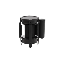 Retractable Bollard Barrier Belt Pack 2 Black (2mL)
