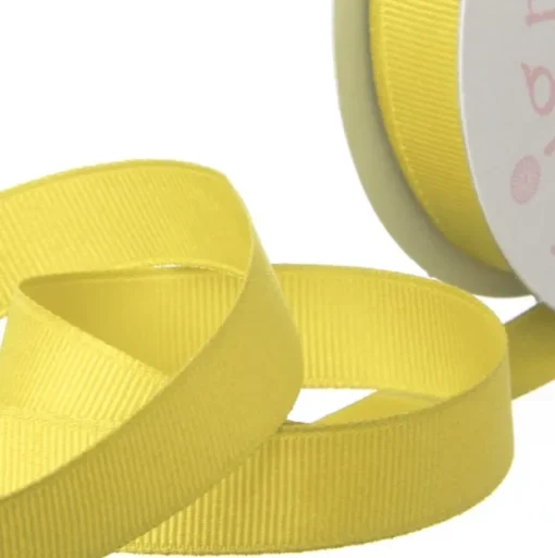 Ribbon Plain Grosgrain Lemon (25mmx20m)