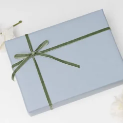 Ribbon Premium Plush Velvet Woven Edge Moss Green (10mmx20m)