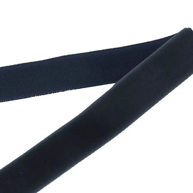 Ribbon Premium Plush Velvet Woven Edge Navy Blue (15mmx20m)