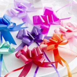 Ribbon Pull Bow Hot Pink (32mmx53cm) Pack 25