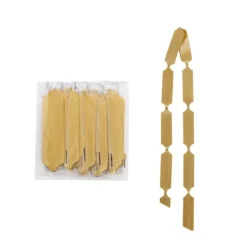 Ribbon Pull Bow Pom Pom Gold (32mmx12.5cm) Pack 5