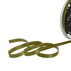 Ribbon Satin Deluxe Double Faced Olive (6mmx25m)