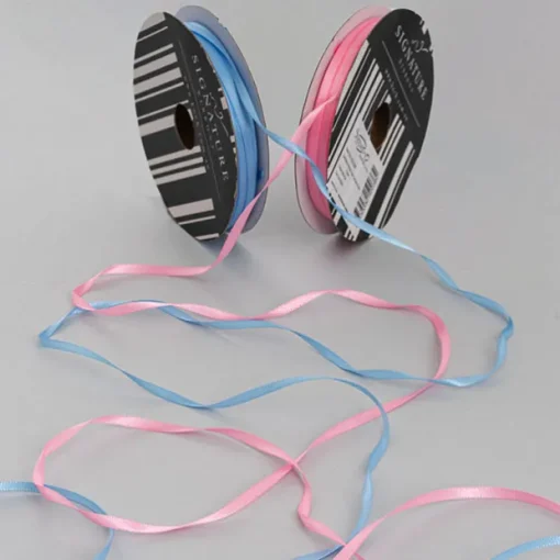 Ribbon Satin Deluxe Double Faced Mid Pink (3mmx50m)