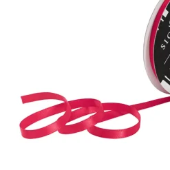 Ribbon Satin Deluxe Double Faced Hot Pink (6mmx25m)