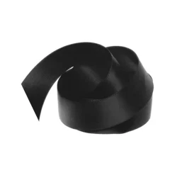 Ribbon Satin Deluxe Double Faced Black (25mmx25m)