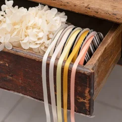 Ribbon Satin Deluxe Double Faced Peach (6mmx25m)