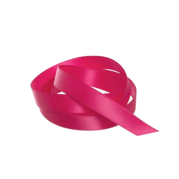 Ribbon Satin Deluxe Double Faced Hot Pink (10mmx25m)