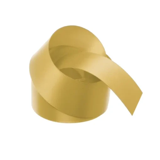 Ribbon Satin Deluxe Double Faced Gold (38mmx25m)