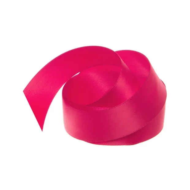 Ribbon Satin Deluxe Double Faced Hot Pink (25mmx25m)