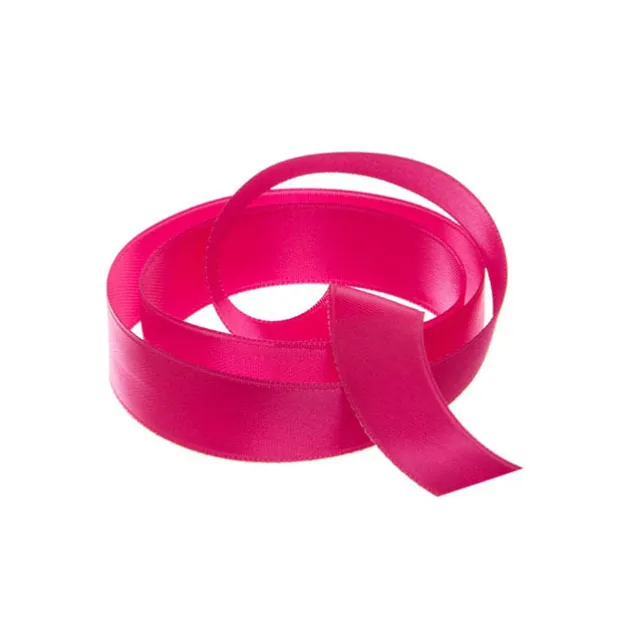 Ribbon Satin Deluxe Double Faced Hot Pink (15mmx25m)