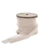 Ribbon with Wooden Spool Faux Silk Frayed Soft Pink(80mmx5m)
