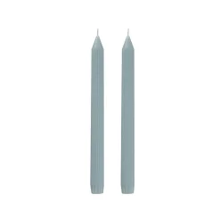 Roman Fluted Dinner Soy Candles Pack 2 French Blue (2x25cmH)