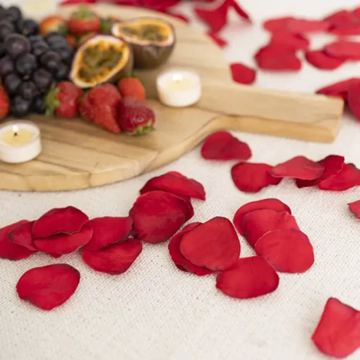 Rose Petals Scarlet Dark Red 5cmD (120PC Bag)