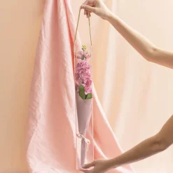 Rose Square PVC Carry Tube Clear Pack 5 (7cmDx50cmH)