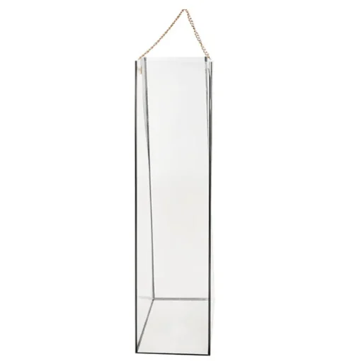 Rose Square PVC Carry Tube Clear & Black Pack 5 (10cmx50cmH)