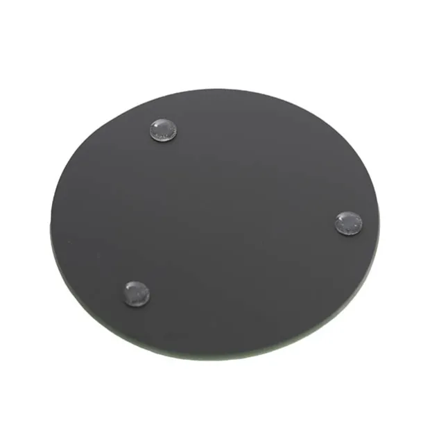 Round Mirror Glass Bevelled Plate Pack 4 Gold (10cmD)