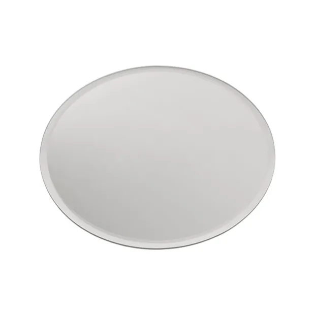 Round Mirror Glass Bevelled Plate Pack 2 Silver (20.5cmD)
