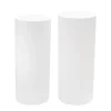 Round Perspex Acrylic Plinth Set 2 White (30x90cmH)