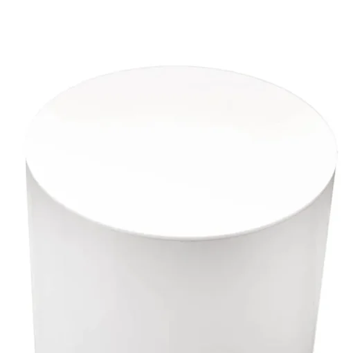Round Perspex Acrylic Plinth Set 2 White (30x90cmH)