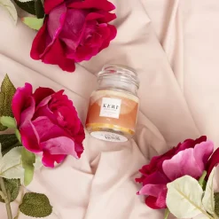 Scented Candle Bubble Jar Champagne Rose (6Dx8.5cmH 90g)