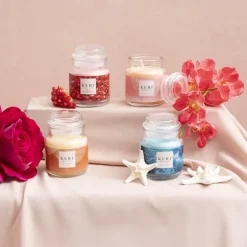 Scented Candle Bubble Jar Champagne Rose (6Dx8.5cmH 90g)