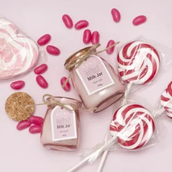Scented Candle Milk Jar Pink Lolly (130g)