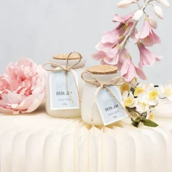 Scented Candle Mini Milk Jar Amber Blush (80g)